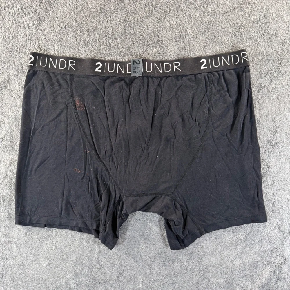 2UNDR Boxer Briefs Mens XXL Black Good Swing Shift Modal Joey Pouch Underwear